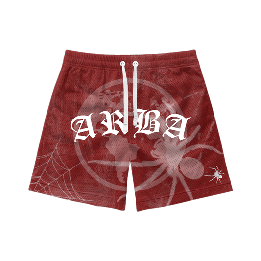 ARBA STUDIOS MESH SHORTS RED