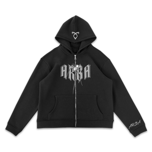 ARBA BLACK ZIP HOODIE