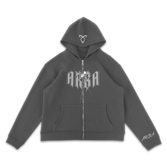 ARBA GRAY ZIP HOODIE